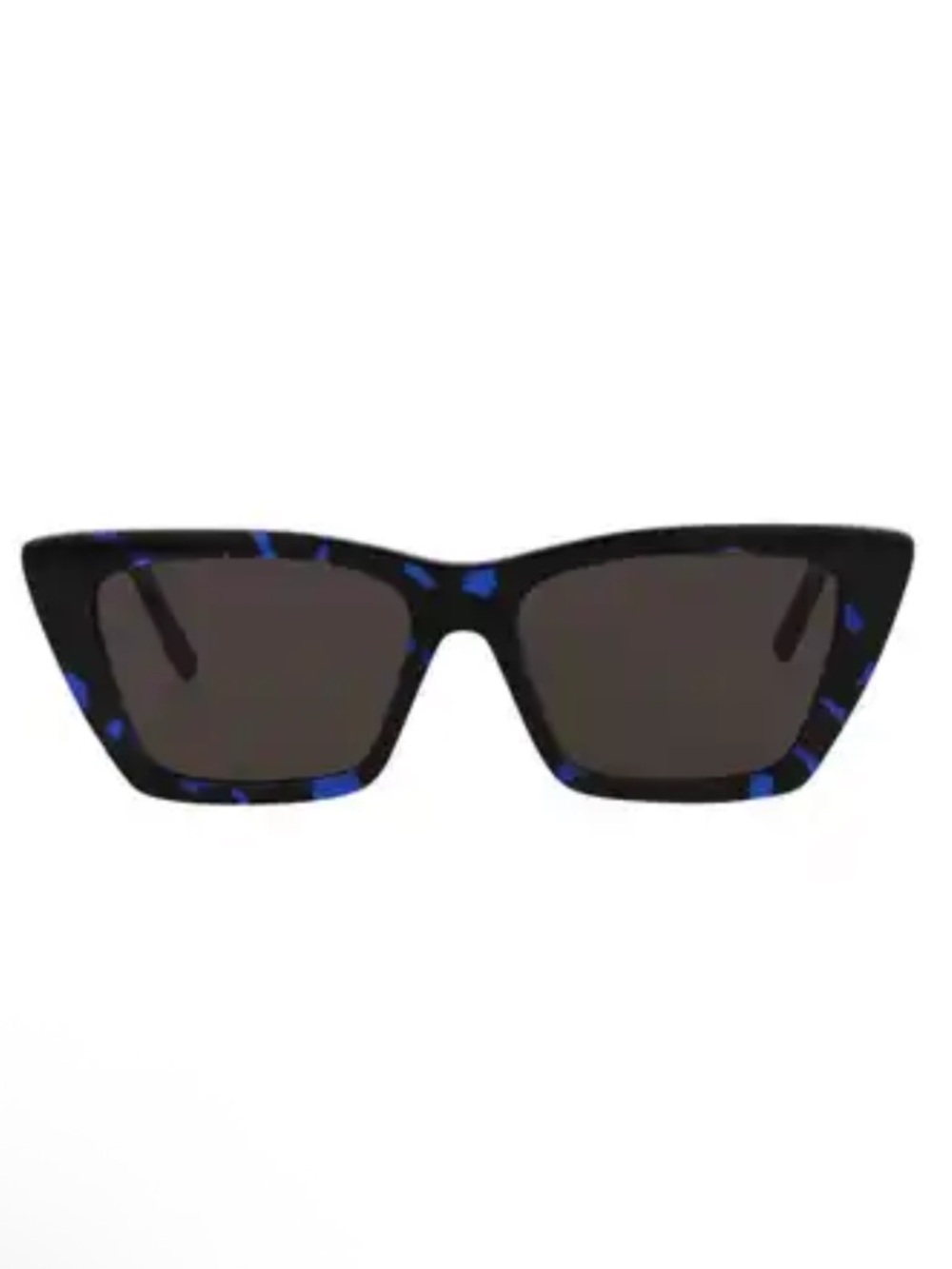 Saint Laurent Black Frame Sunglasses with Blue Tortoise Accents New with case - Picture 2 of 5